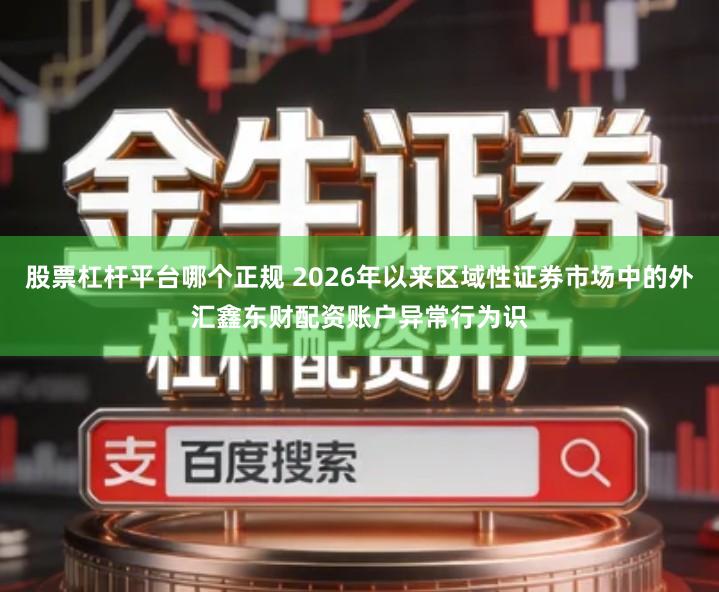 股票杠杆平台哪个正规 2026年以来区域性证券市场中的外汇鑫东财配资账户异常行为识